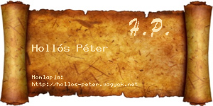 Hollós Péter névjegykártya